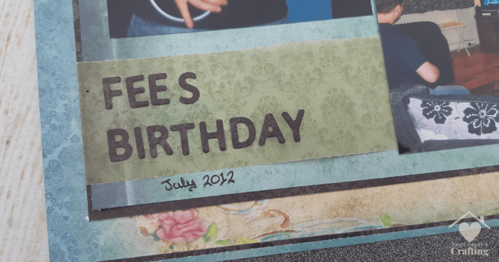 Gorjuss Birthday Karaoke Scrapbook Layout Title