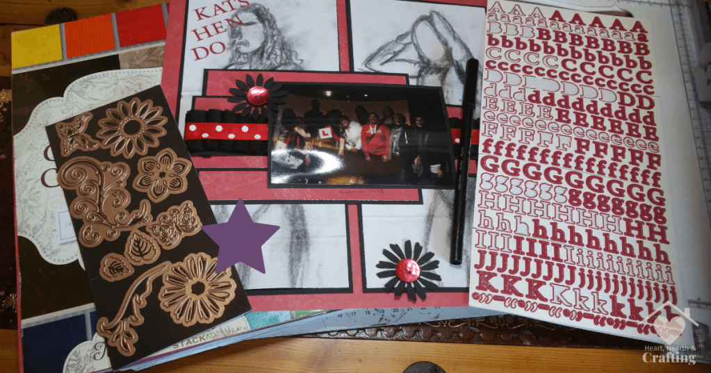 Hen Do Scrapbook Layout with DCWV
