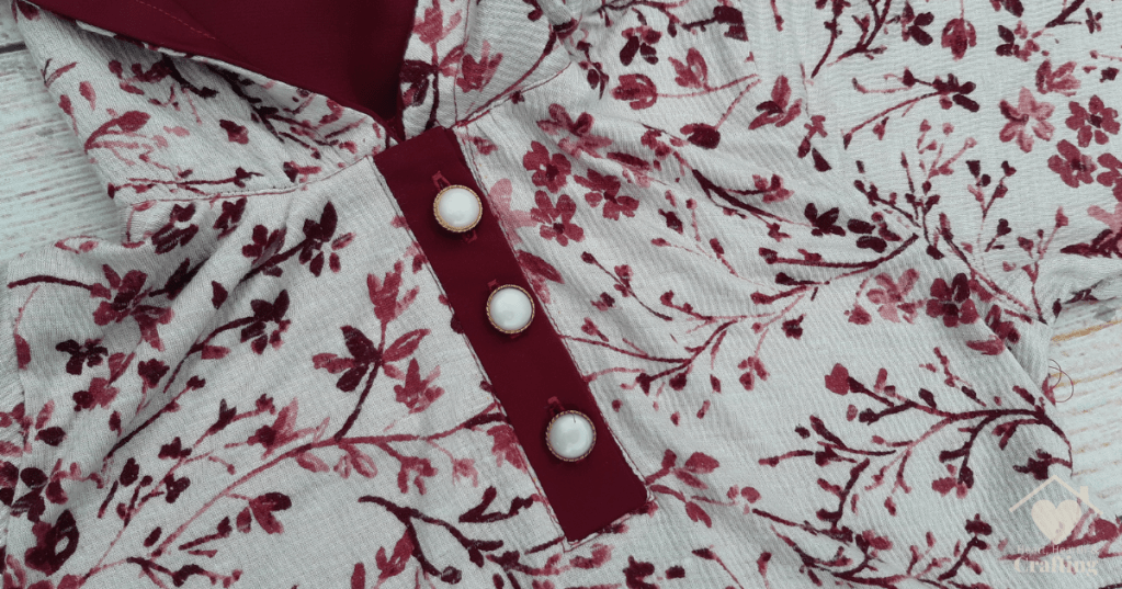 Peek-a-Boo Declan Pullover Buttons Close Up
