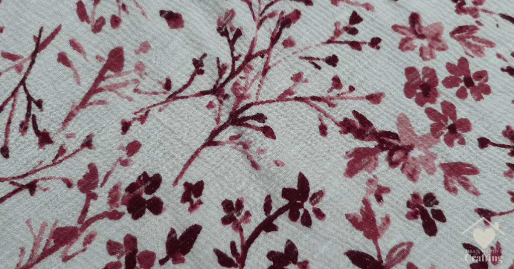 Cheap Burgundy Floral Stretch Fabric