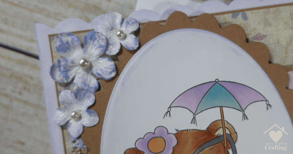 Polkadoodles Bella Bear in the Sun Handmade Card [Step by Step Card Making Tutorial]