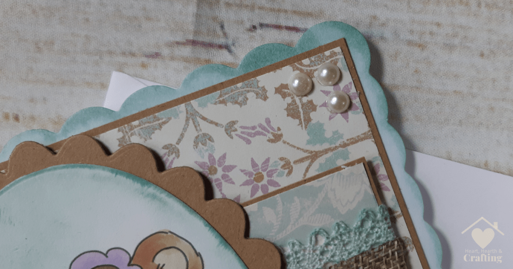 Polkadoodles Bella Bear with Milkshake Handmade Card [Step by Step Card Making Tutorial]