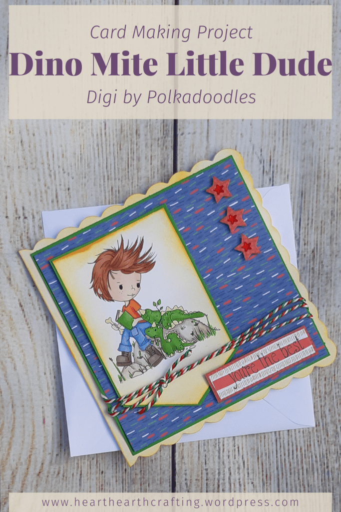 Polkadoodles Dino Mite Little Dude Card Making Project