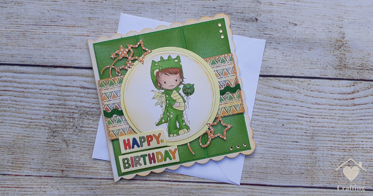 Polkadoodles Dragon Onesie Card Making Project