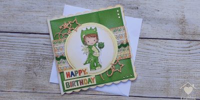 Polkadoodles Dragon Onesie Card Making Project