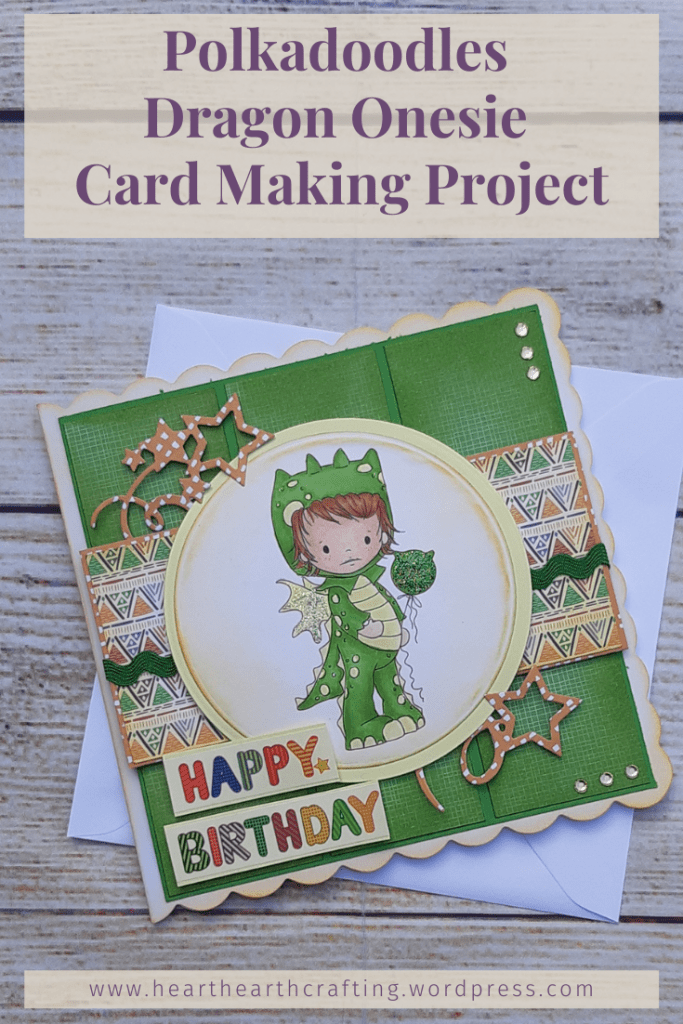 Polkadoodles Dragon Onesie Card Making Project