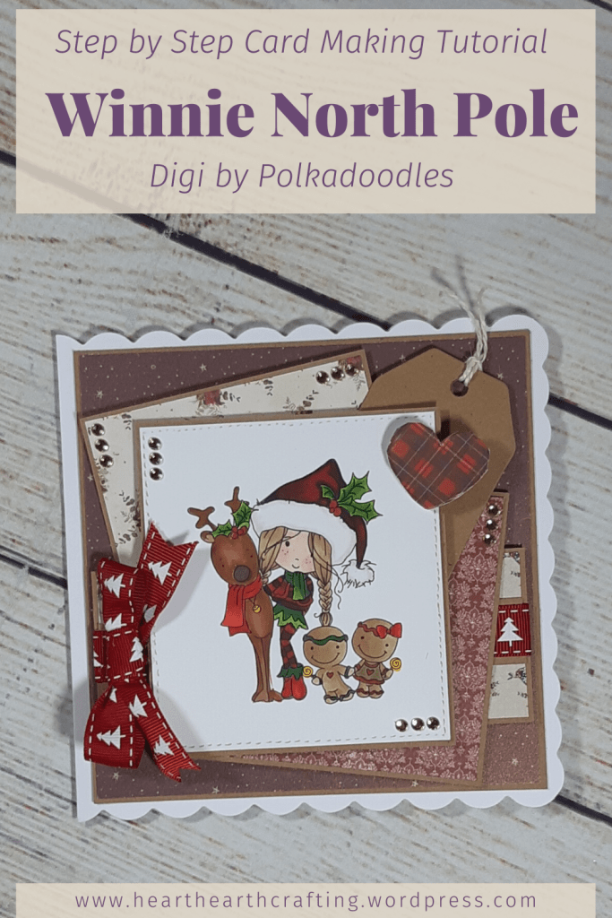 Polkadoodles Winnie North Pole Christmas Candy [Step by Step Card Making Tutorial]