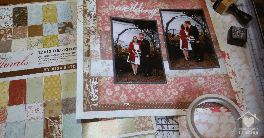 Wedding Scrapbook Layout with My Minds Eye