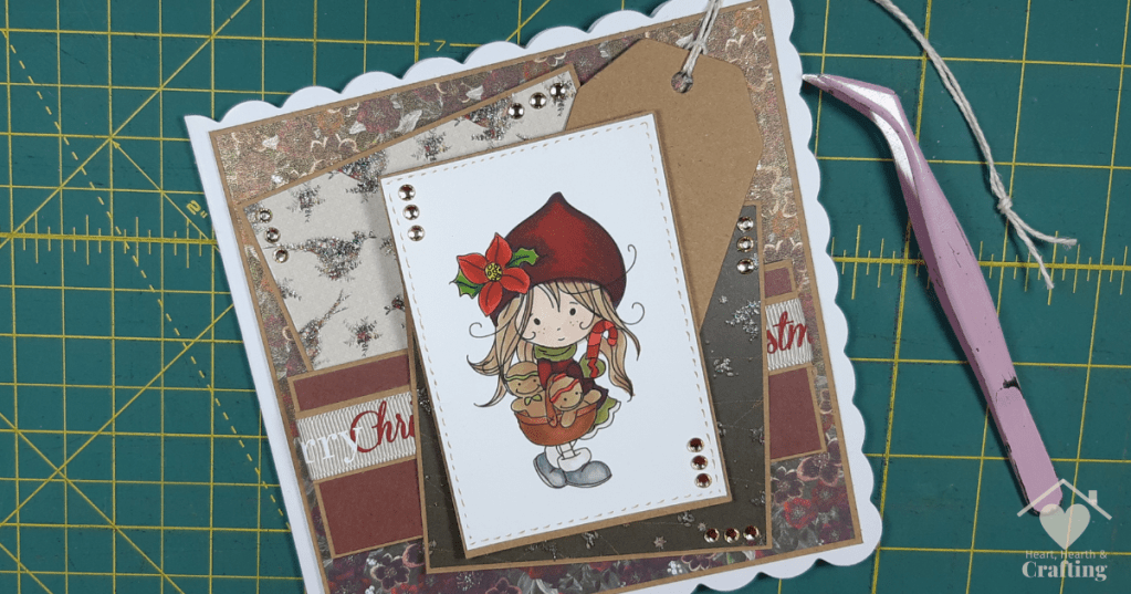 Polkadoodles Winnie North Pole Gingerbread Basket [Step by Step Card Making Tutorial]