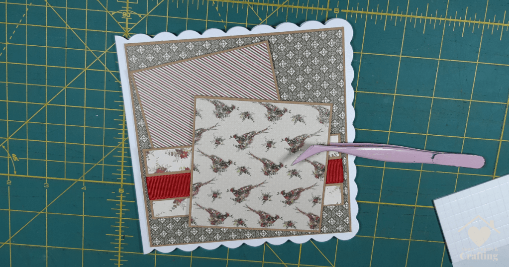 Polkadoodles Winnie North Pole Rudolph Reindeer Wreath [Step by Step Card Making Tutorial]