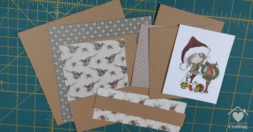 Polkadoodles Winnie North Pole Rudolph Reindeer Wreath [Step by Step Card Making Tutorial]