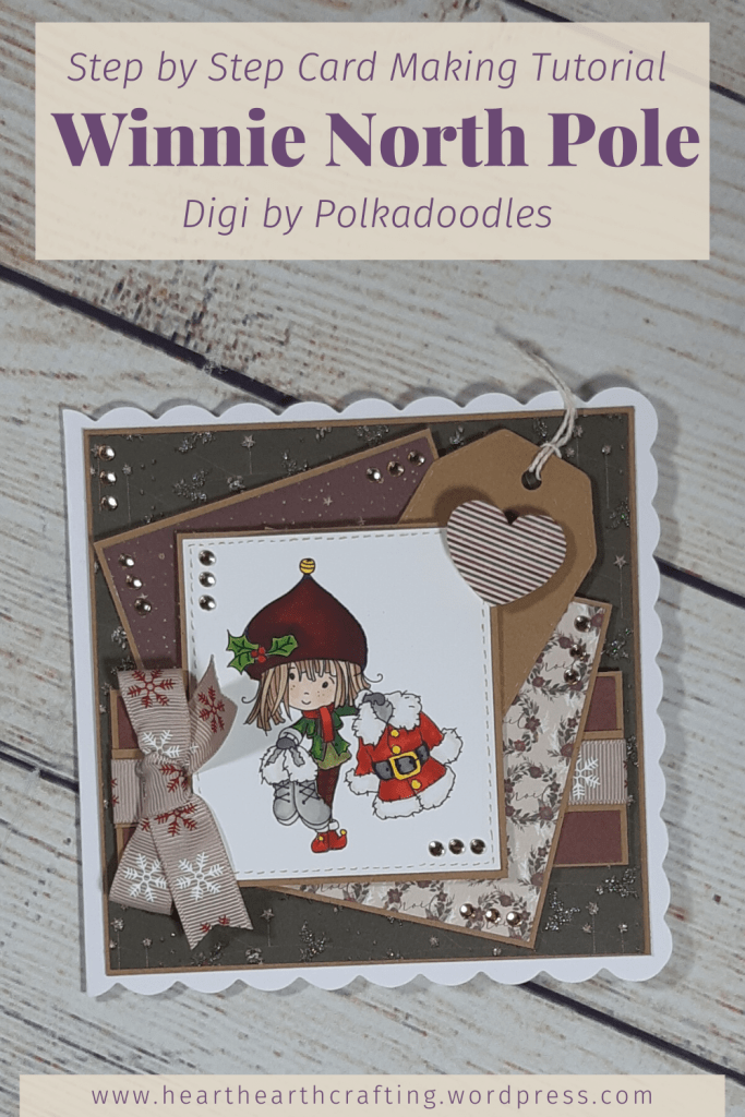 Polkadoodles Winnie North Pole Santa's Suit [Step by Step Card Making Tutorial]