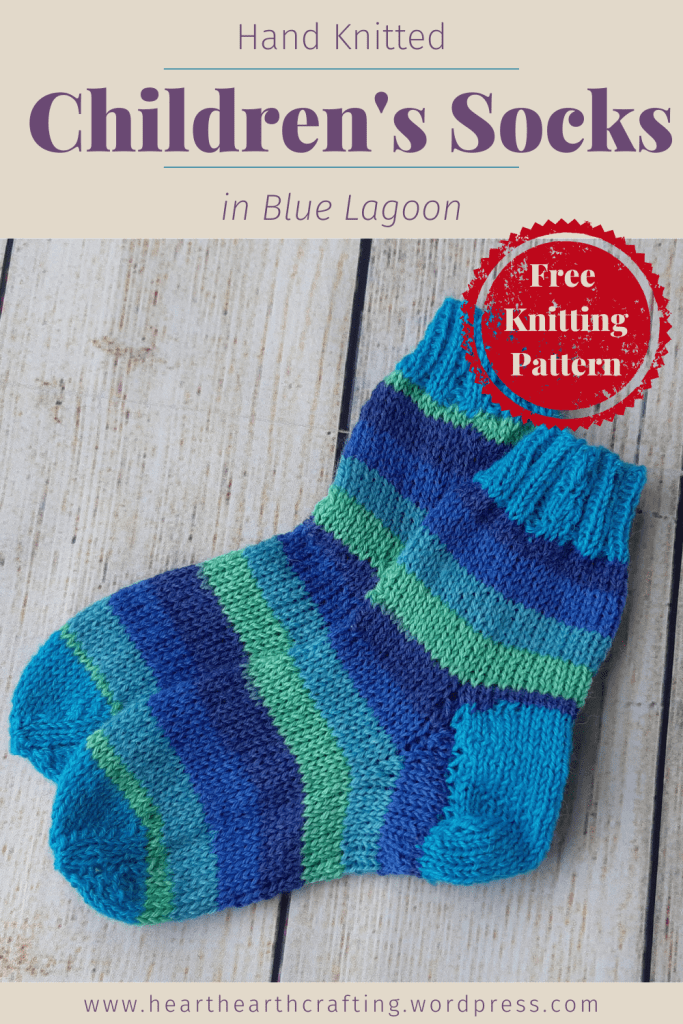 Blue Lagoon Children's Socks  - Free Knitting Pattern