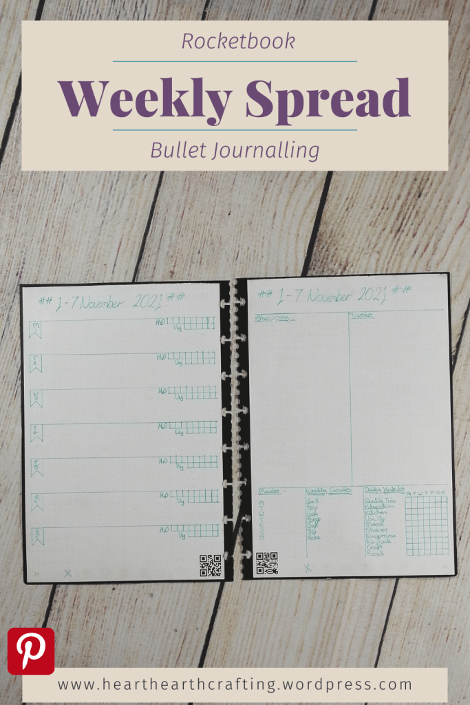 Rocketbook Bullet Journal Weekly Spread