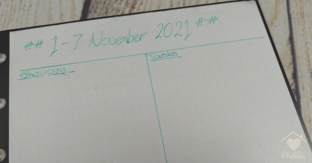 Rocketbook Bullet Journal Weekly Spread