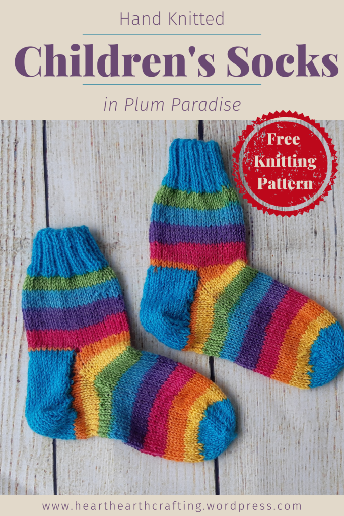 Children's Rainbow Socks - Free Sock Knitting Pattern