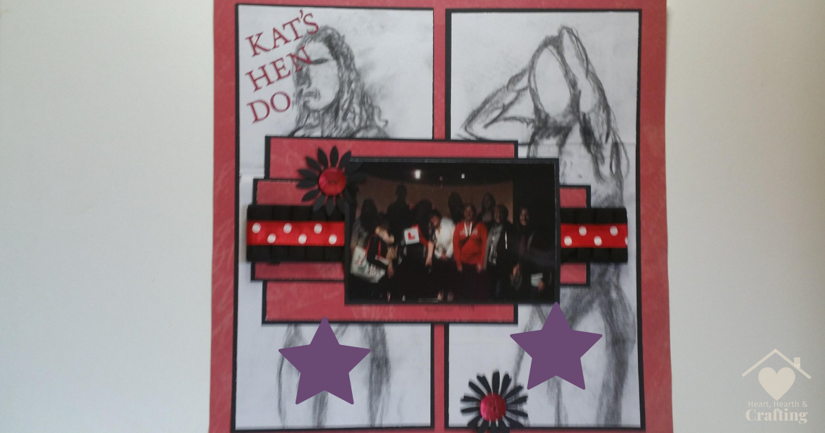 Hen Do Scrapbook Layout with DCWV