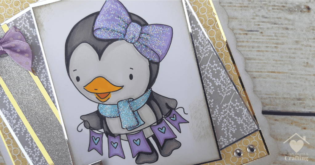 Polkadoodles Waddy & Wanda Penguin Hanging Bunting [Card Making Tutorial]
