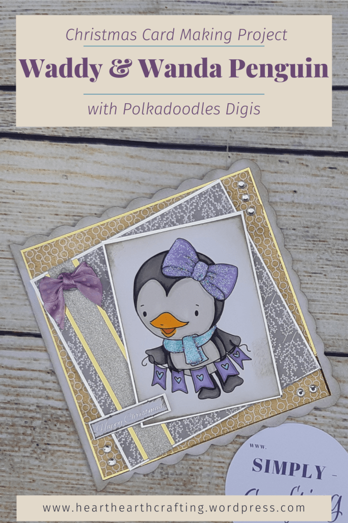 Polkadoodles Waddy & Wanda Penguin Hanging Bunting [Card Making Tutorial]