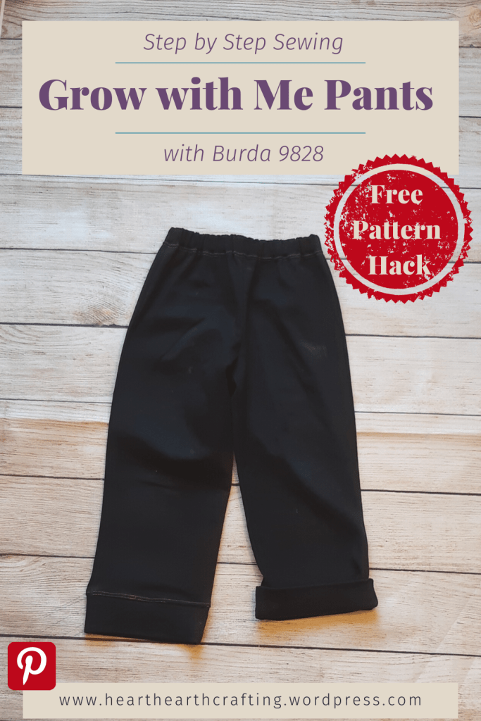 How to Sew Easy Denim Pants with Burda 9828 + Grow With Me Option
