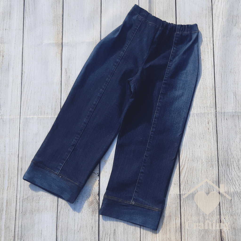 Sewing Grow with Me Pants with Burda 9828