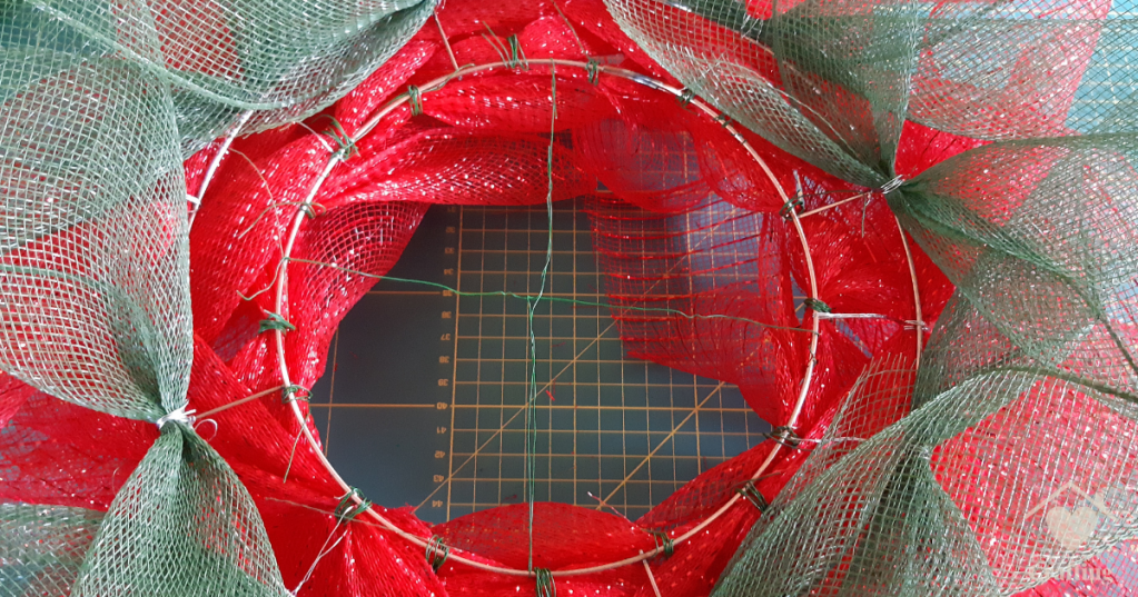 How to Make a DIY Poinsettia Christmas Wreath with Deco Mesh
