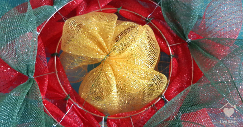 How to Make a DIY Poinsettia Christmas Wreath with Deco Mesh