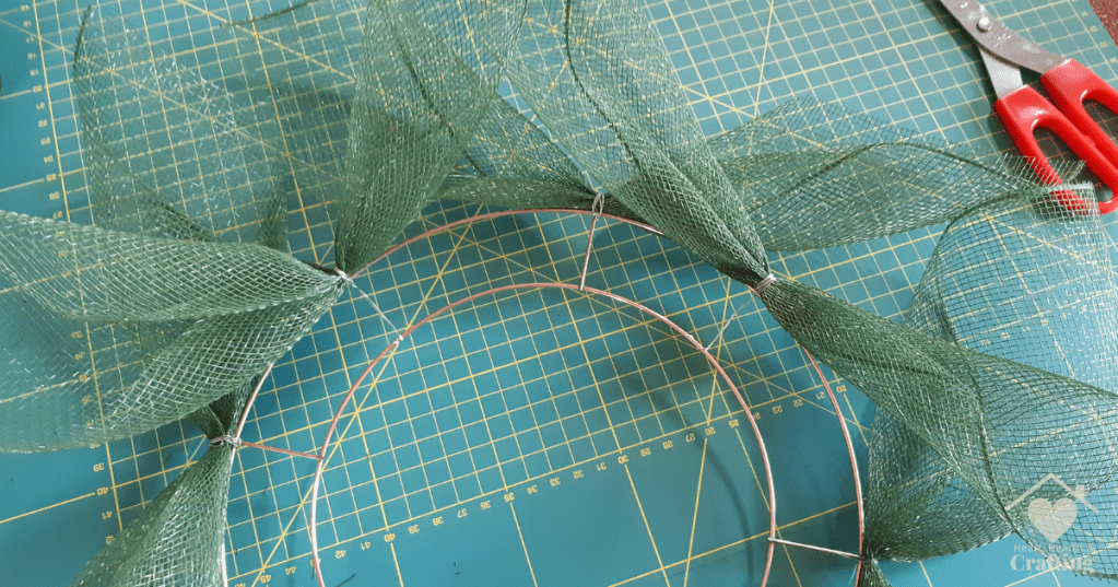 How to Make a DIY Poinsettia Christmas Wreath with Deco Mesh