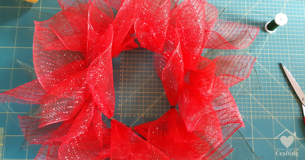 How to Make a DIY Poinsettia Christmas Wreath with Deco Mesh