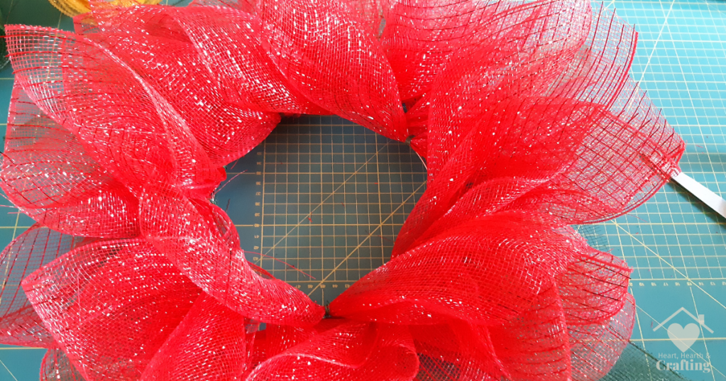 How to Make a DIY Poinsettia Christmas Wreath with Deco Mesh