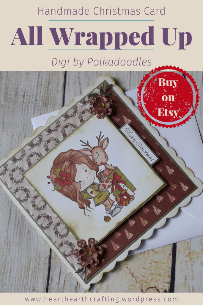 Polkadoodles All Wrapped Up Handmade Christmas Card