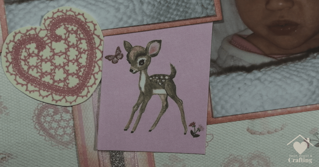 Baby Girl Scrapbook Layout with First Edition - Tags