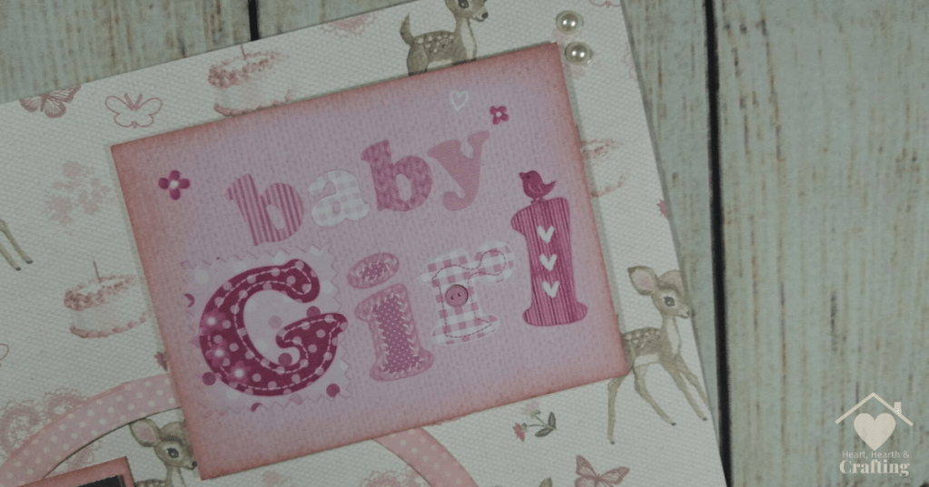 Baby Girl Scrapbook Layout with First Edition - Title