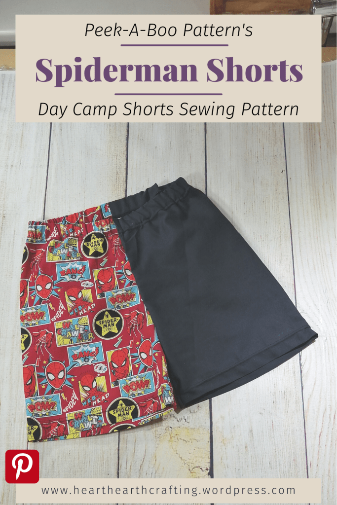 Peek-A-Boo Pattern's Day Camp Shorts Sewing Project - Pinterest Pin