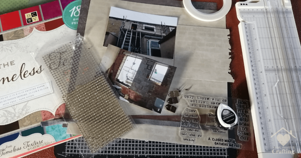 Renovate Scrapbook Layout with DCWV Timeless Texture - Materials