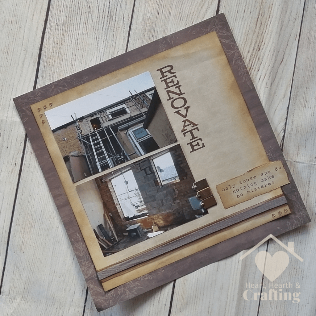 Renovate Scrapbook Layout with DCWV Timeless Texture