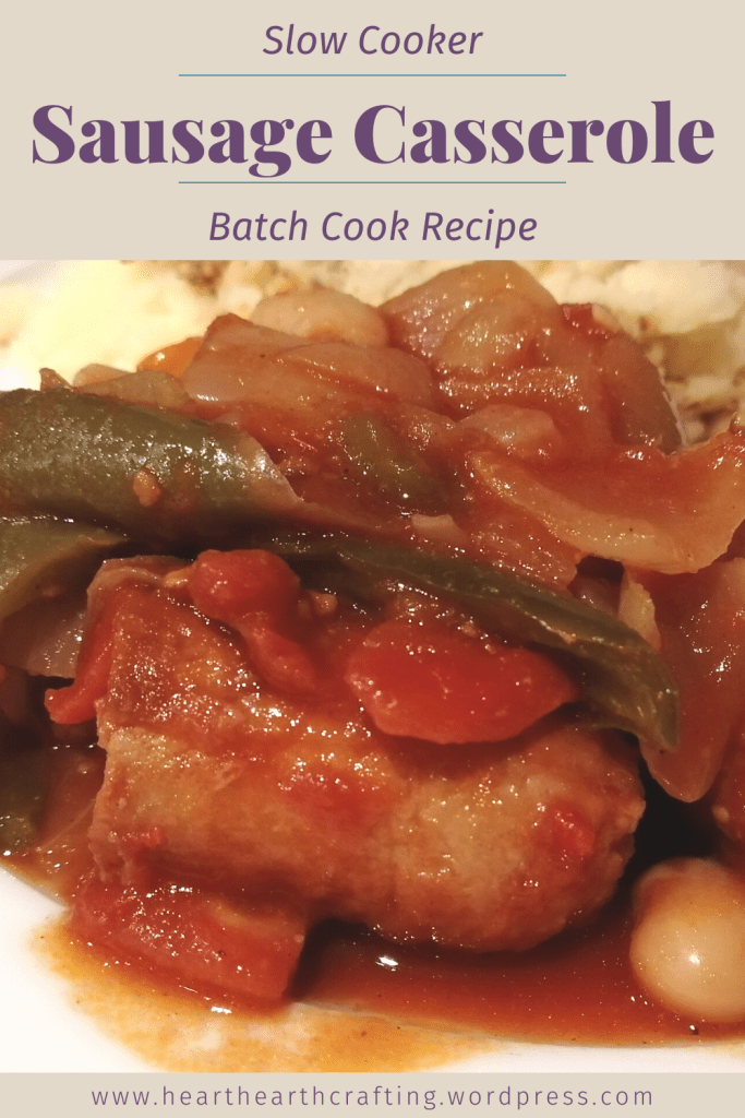 Slow Cooker Sausage Casserole Recipe - Pinterest Pin
