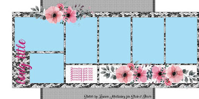 Stick It Down January Scrapbook Sketch