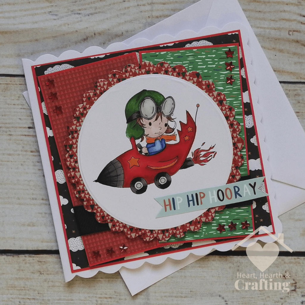 Rocket Car Little Dude Handmade Card