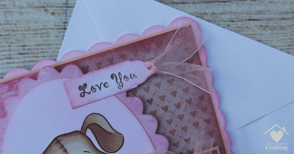 Polkadoodles Scruff Dog with Heart Cookies Handmade Greetings Card