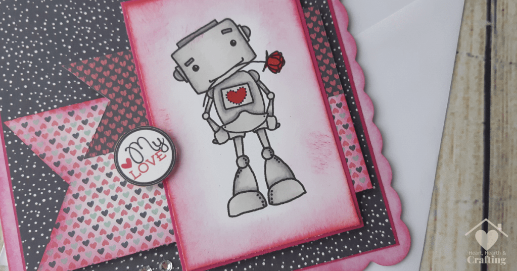 My Love Robot Handmade Valentines Card