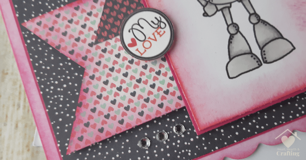 My Love Robot Handmade Valentines Card