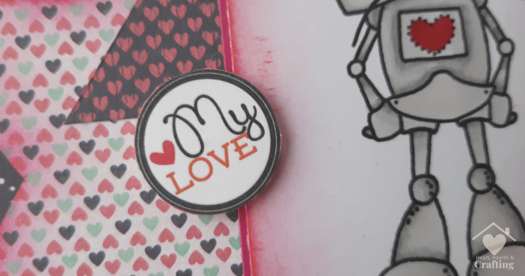 My Love Robot Handmade Valentines Card