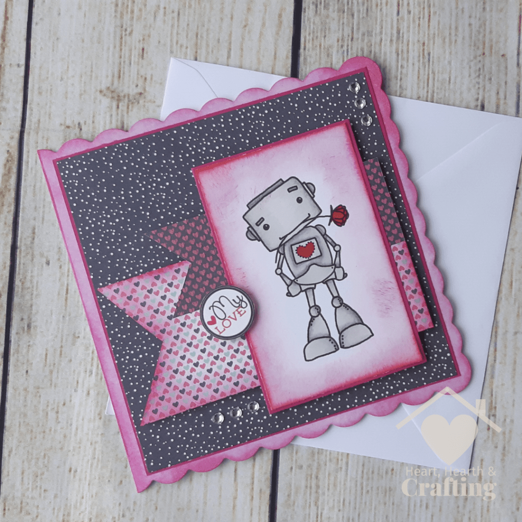 My Love Robot Handmade Valentines Card