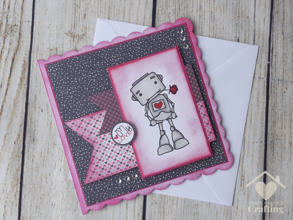 My Love Robot Handmade Valentines Card