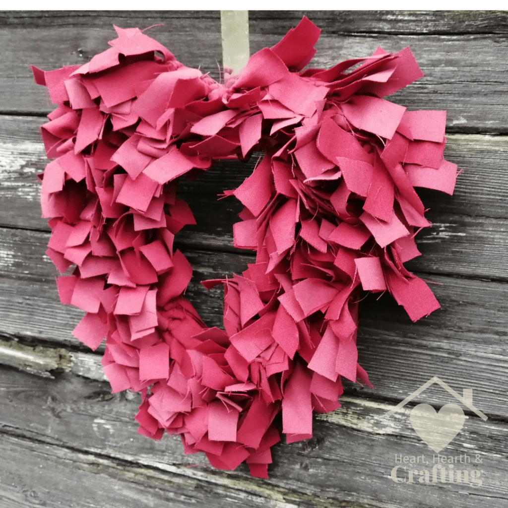 How to Make a DIY Rag Wreath for Valentines