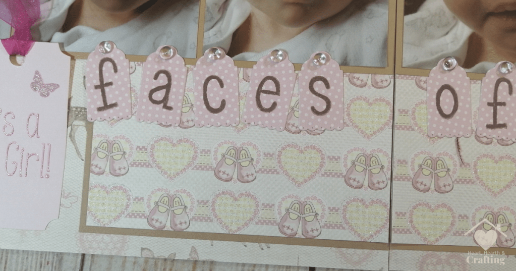 Faces of Annie Scrapbook Layout with First Edition