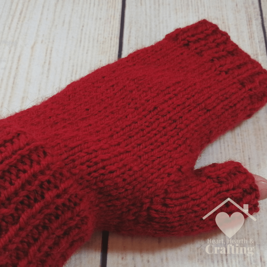 Fingerless Gloves Aran Knitting Project