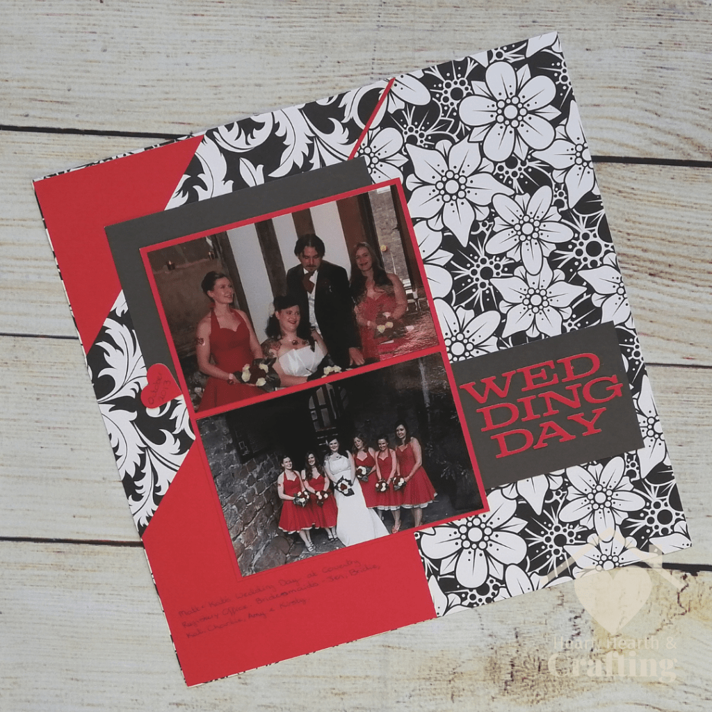 Wedding Day Scrapbook Layout with Craft Creations Papers