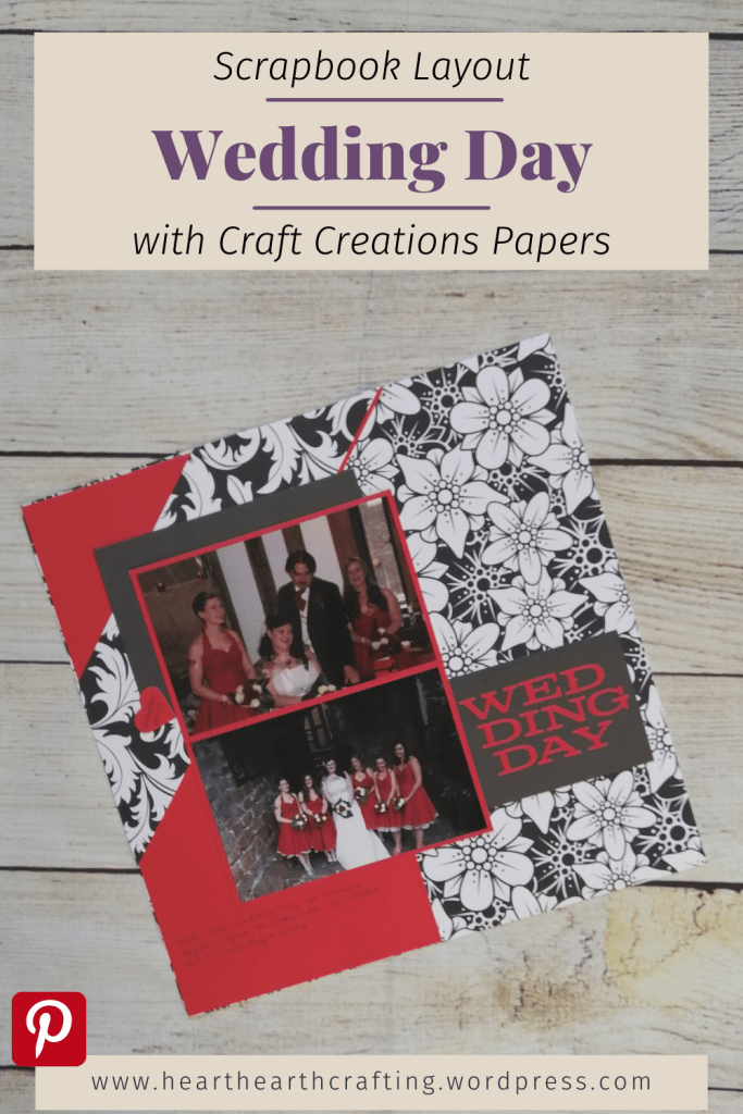 Wedding Day Scrapbook Layout with Craft Creations Papers